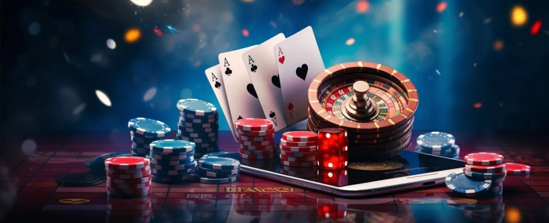 vip777 Poker Table with Cards and Chips